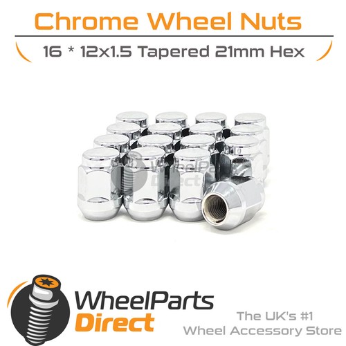 Wheel nuts 12x1 chrome - wheel, (16)