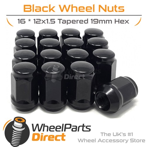 Wheel nuts 12x1 - wheel, black