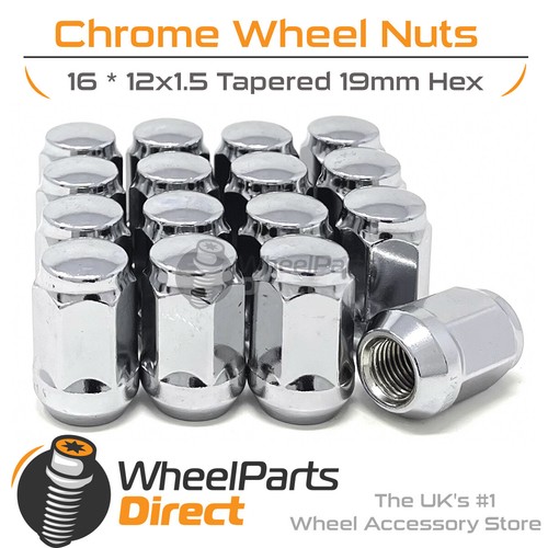 Wheel nuts 12x1 chrome - wheel, (16)