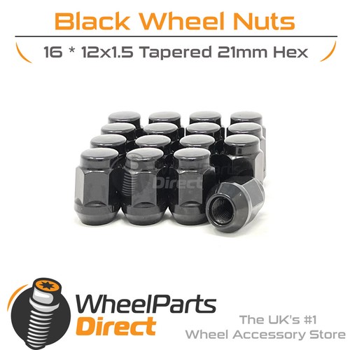 Wheel nuts 12x1 - nuts, black